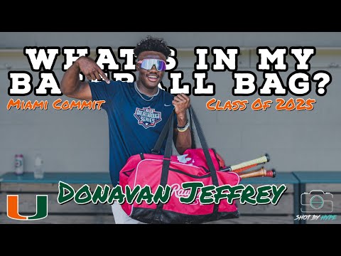 What's In My Baseball Bag? Ft. Donavan Jeffrey A Class Of 2025 1st Baseman Committed To Miami