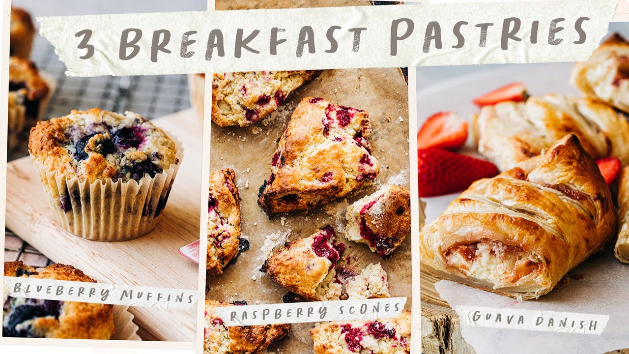 3 Sweet BREAKFAST Recipes - Easy Breakfast Pastries Ideas