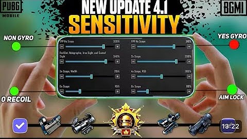 4.1 UPDATE NEW SENSITIVITY / CONTROL watch a small video wait for end