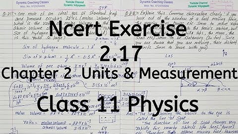 Ncert Exercise 1.15 | Chapter 1 | Units and Measurement | Class 11 Physics