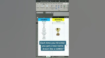 Excel tip for random function to draw names like a lottery
