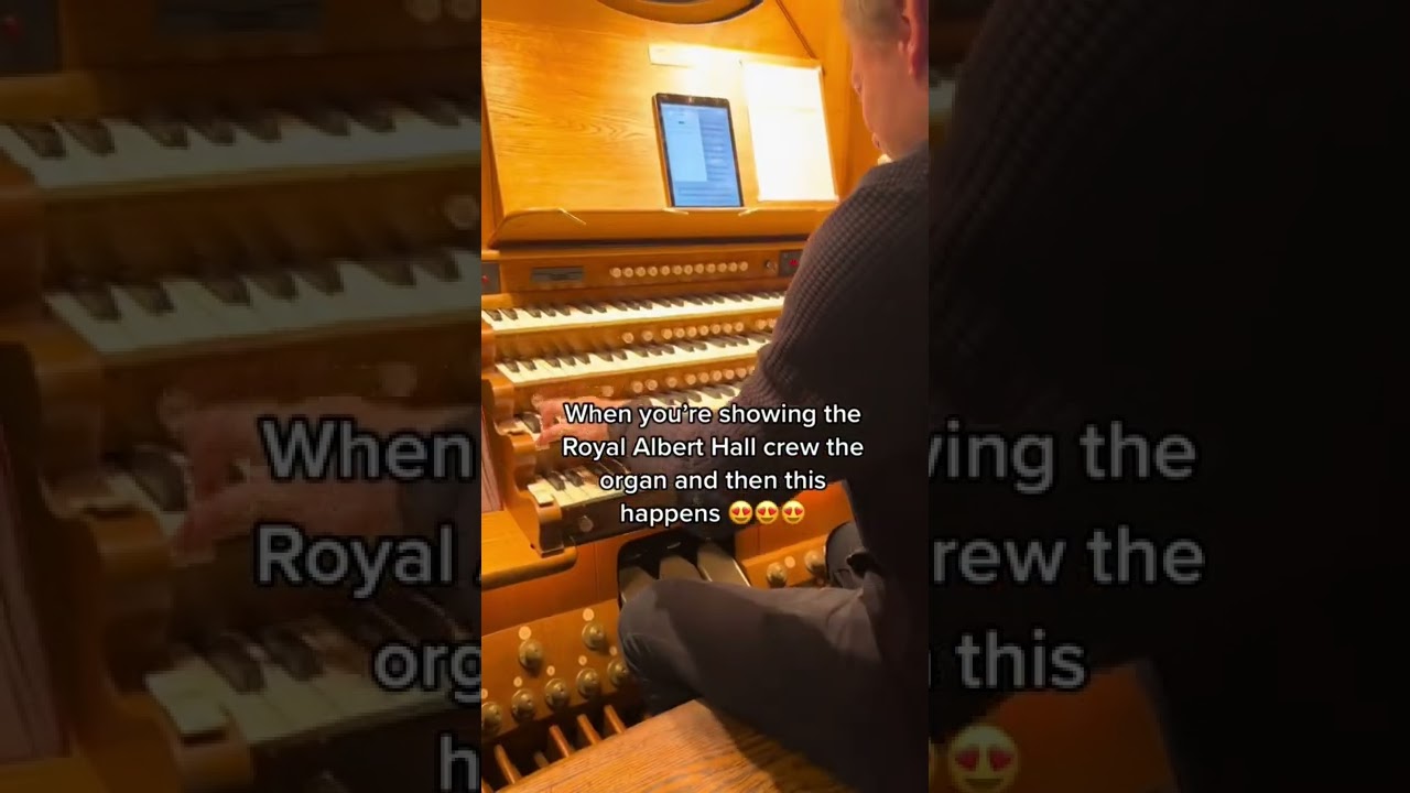 When you’re showing the Albert Hall crew the organ and this happens…