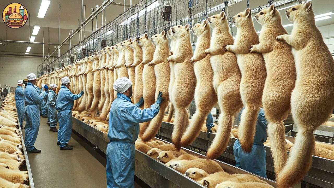 Harvesting Millions of Tons of Mink Fur: Processing 1 Billion Mink on China's Massive Mink Farms