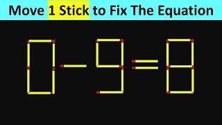 Matchstick Puzzle  Move Stick To Fix The Equation #matchstickpuzzle #simplylogical