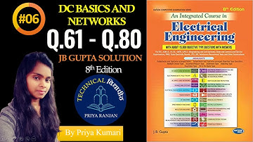 JB GUPTA DC basics and networks | DC basics and networks JB GUPTA | 8th edition (Q.61 - Q. 80) #06