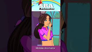 Cartoon girl crying animation in mobile. #sraanimator