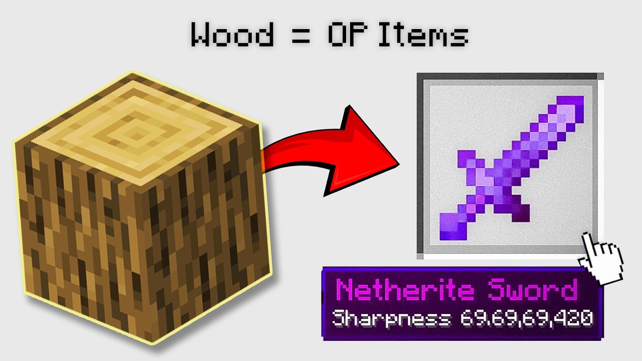 Minecraft, but Wood gives OP Items | Hindi Challenge