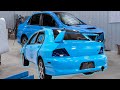 Hyper Blue Evo 8 Vinyl Wrap!