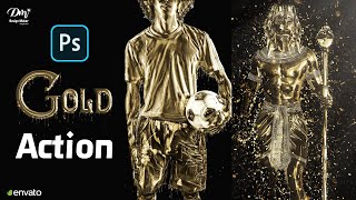 Gold Action Photoshop Effect تأثير الذهب بالفوتوشوب