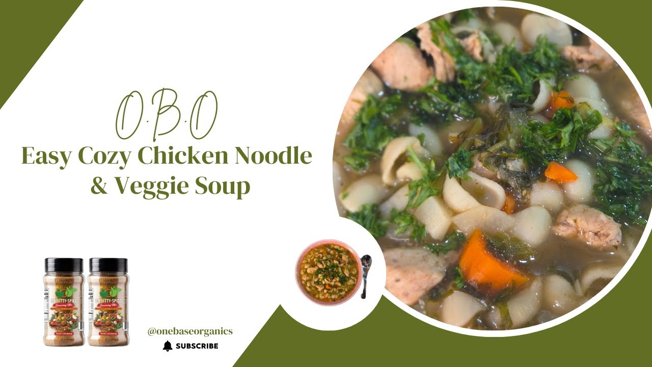 Easy Cozy Chicken Noodle & Veggie Soup | One Seasoning, Big Flavor - O.B.O Swiiftty Spice