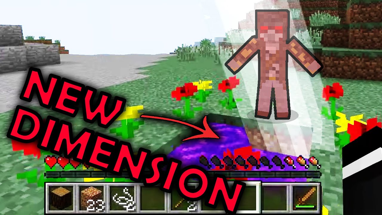 They *FREAKED* when the ((NEW)) DIMENSION OPENED! - Minecraft PE Pranking video