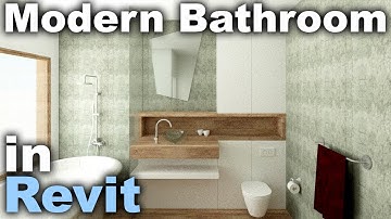 Modern Bathroom Interior Design in Revit Tutorial