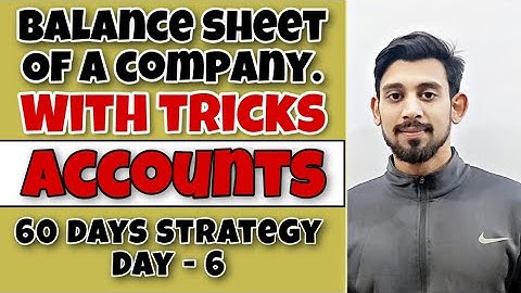 Balance Sheet of a Company | Analysis of Financial statements | Class 12 | Part 1