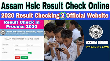 Assam Hslc Result 2020 Check Online ! Assam matric result check here