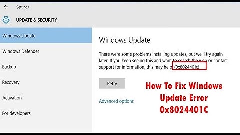 How To Fix Windows Update Error 0x8024401c