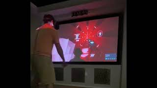 Playing Beat Saber at 50. Track is "It Takes Me" by Boom Kitty. Expert mode.