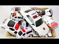 救急車とパトカーのミニカー緊急走行テスト☆サイレンなるはたらくくるま!