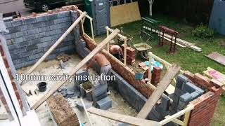 Single Storey Extension 7 x 3.5 metres time lapse foundation up