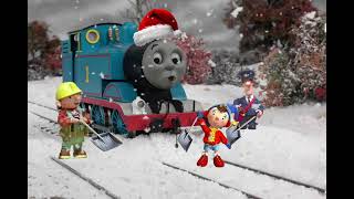 Noddy, Bob The Builder And Postman Pat Digging Thomas Out Of The Snow Christmas Countdown Day 20