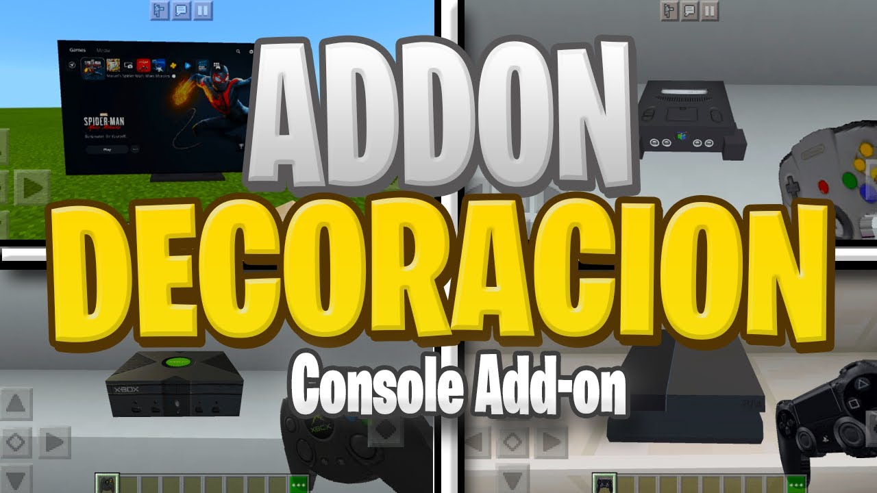 ADDON de DECORACION para MINECRAFT PE 1.18 * Console Addon * MOD para MINECRAFT PE 1.18 YouTube