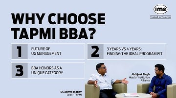 All about BBA at TAPMI Manipal ft. Dean Dr. Aditya Jadhav