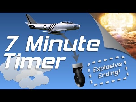 7 min exploding countdown timer with Jet Plane