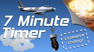 Famous 7 min exploding countdown timer with Jet Plane Profile