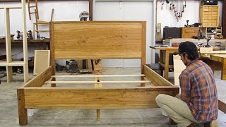 Featured: A Quick Look At A King Size Bed In Texas Pecan Watch as I explore the details of this king size bed that was recently built in the shop for a client. You