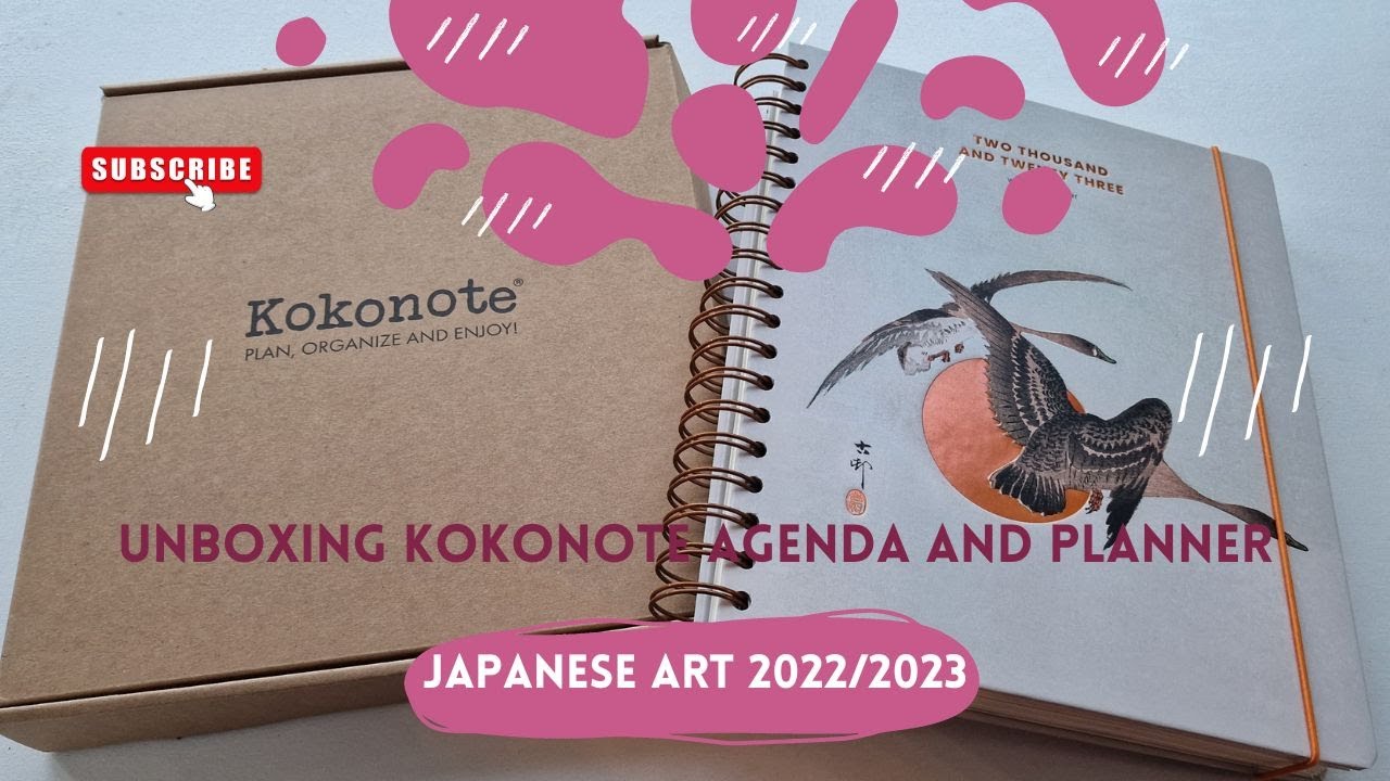 Unboxing Kokonote Agenda and Planner -Japanese Art 2022/2023 