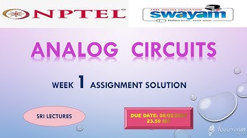 💥WEEK 1 💥🔥ANALOG CIRCUITS ASSIGNMENT SOLUTION🔥