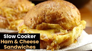 Slow Cooker Ham and Cheese Sandwiches