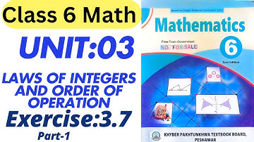 Class 6 Maths New Book Chapter 3 Exercise 3.7 Question 1 part a to d | 6th Math Unit 3 Ex 3.7 Q:1