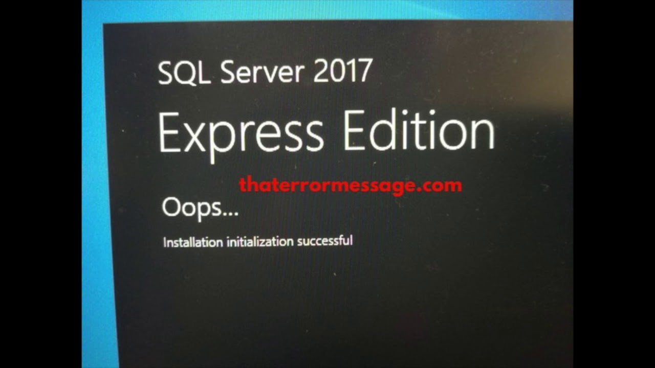 Installation initialization successful (SQL Server) - YouTube