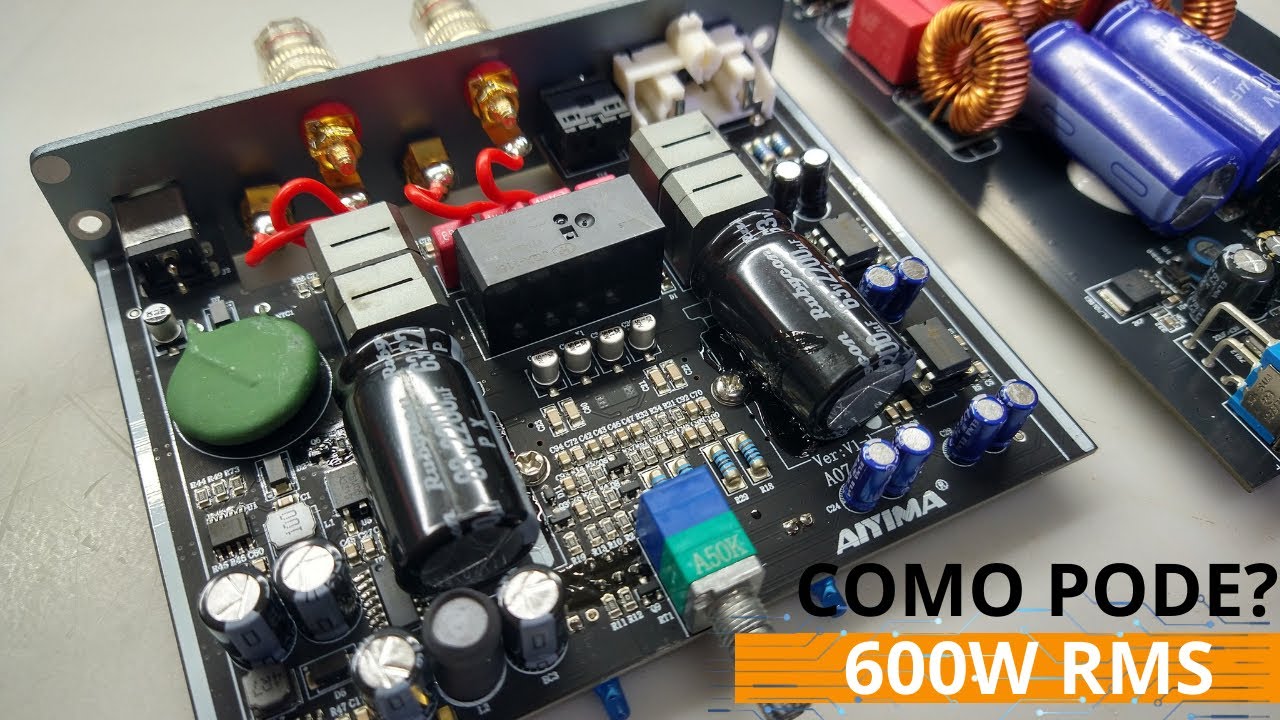 Um Amplificador Classe D minúsculo com qualidade de Audio TOP que oferece até 600W RMS REAL!