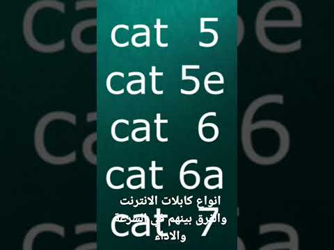 انواع كابلات الانترنت والفرق بينهم في السرعة والاداء