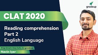 CLAT 2020 | Reading comprehension for CLAT 2020 | English Language | Part 2 | Navin Iyer | Gradeup