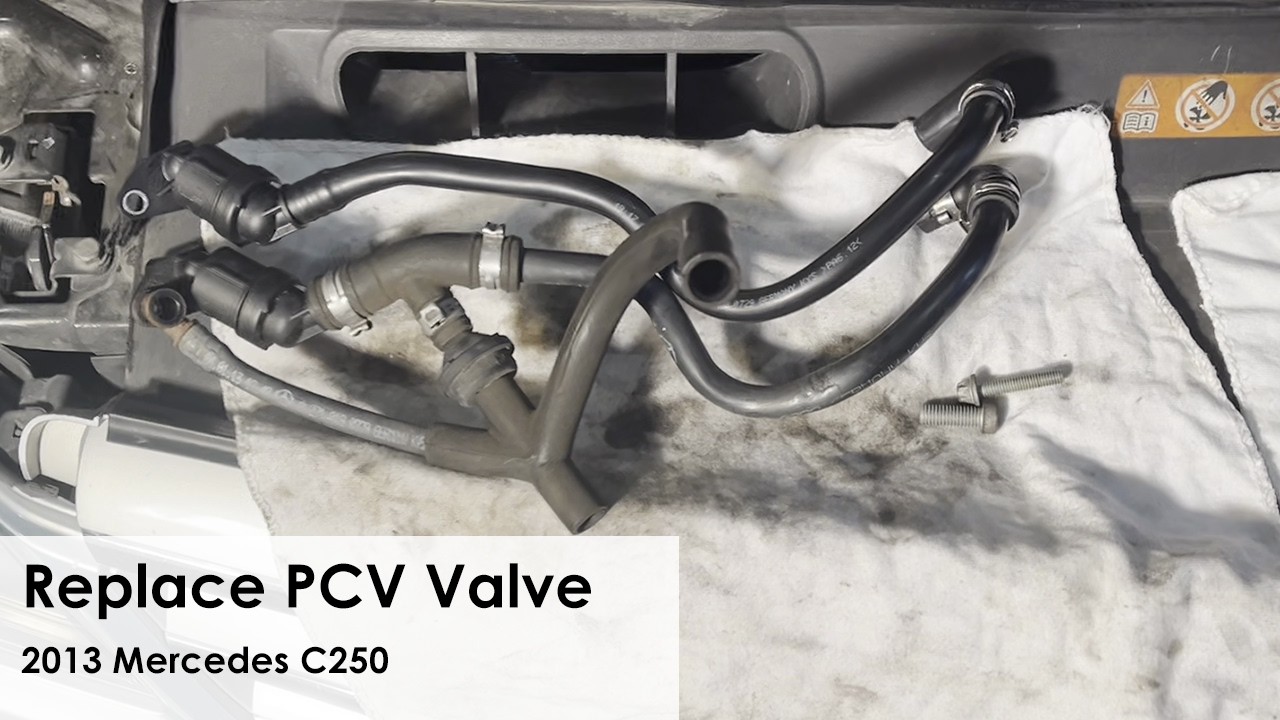 2013 Mercedes C250 PCV valve replacement - YouTube