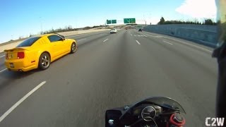Yamaha R6 doing 148 mph on Highway
