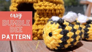 How to Crochet a BEE AMIGURUMI | Free Crochet Pattern + Crochet Design Process