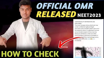 VERY IMPORTANTℹ️ NEET 2023 OFFICIAL OMR RELEASED by NTA - Check how to get