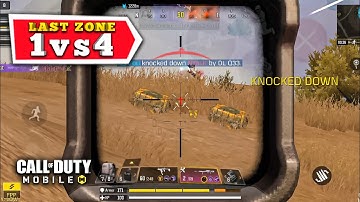 How to survive 1 vs 4 In Last Zone Circle - Cod Mobile | Call Of Duty