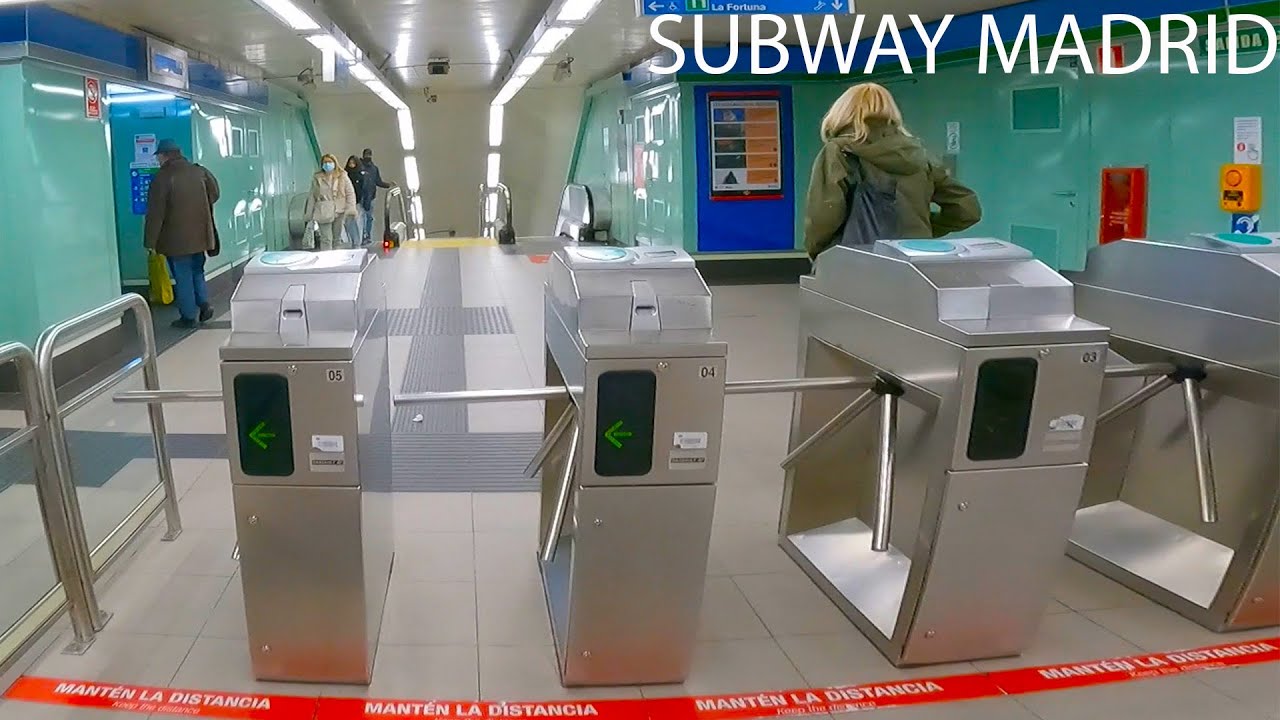 Subway Station Plaza Eliptica Madrid - Walk 4k Metro In Madrid - Metro Trains