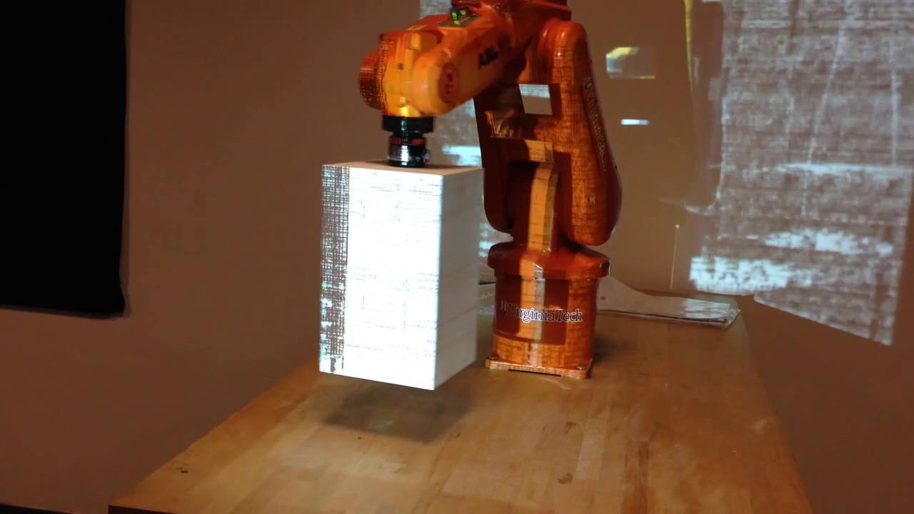 Robot Projection Mapping Test Using MadMapper Spacial Scanner Tool and ...