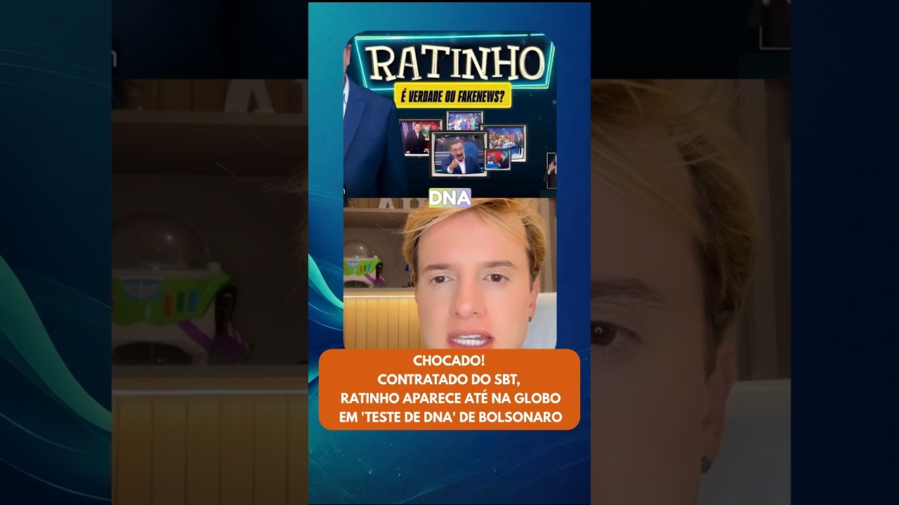 Chocado! Contratado do SBT, Ratinho aparece até na Globo em 'teste de DNA' de Bolsonaro