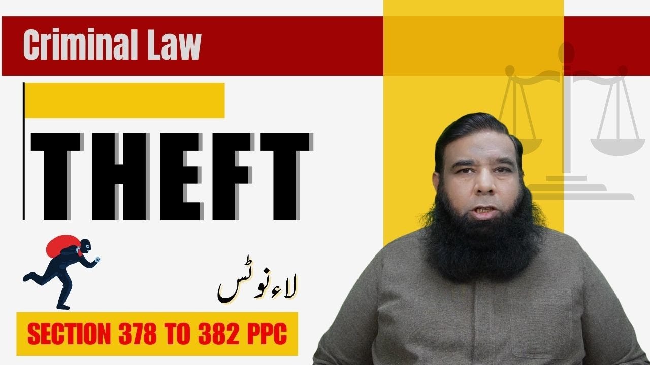 Theft in Pakistan Penal Code (PPC): Section 378 to 382 Explained | Criminal Law Lectures for LLB