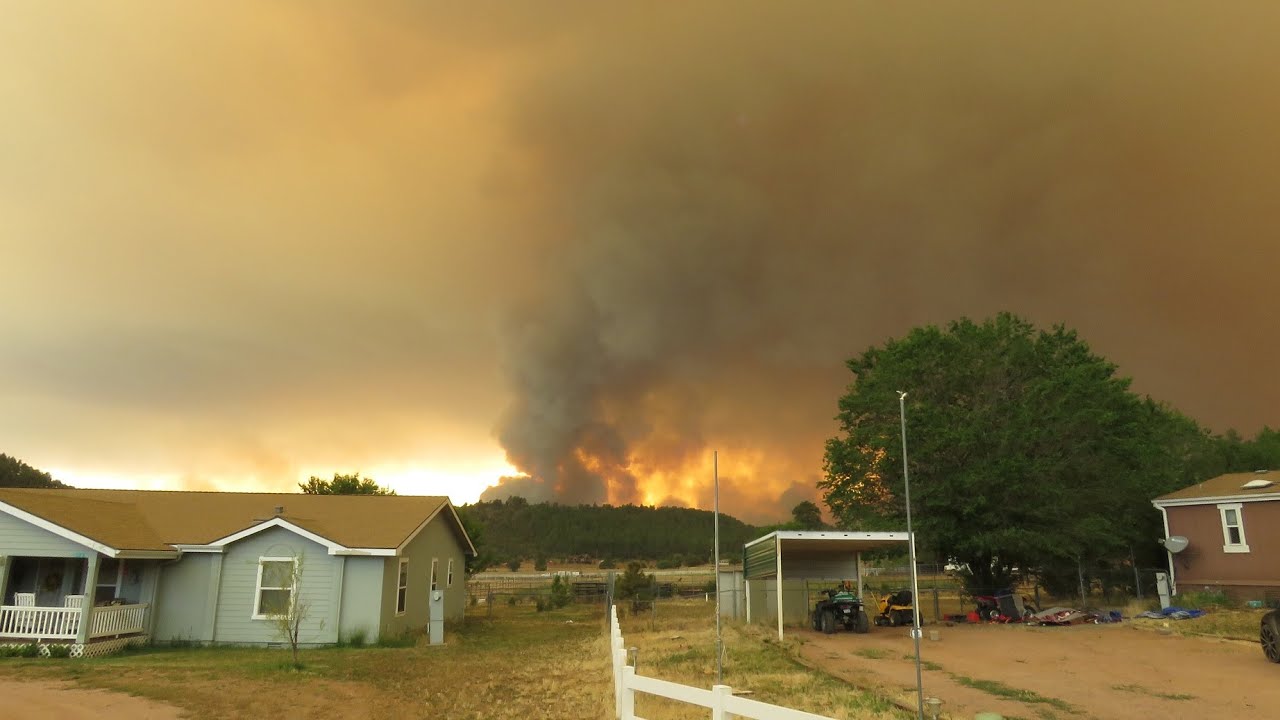 2021 (Fri) Backbone Fire from Strawberry, Arizona - YouTube