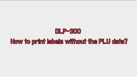 [DLP-300 #11] How to print labels without the PLU data?