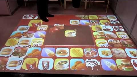 Interactive floor advertising system   KFC effect
