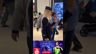 💄✈️️Beautiful Air Hostess Moments | Public Reactions & Funny Interaction #cabincrew #fashiontrends