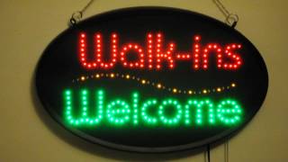 Animated Walk-ins Welcome led sign